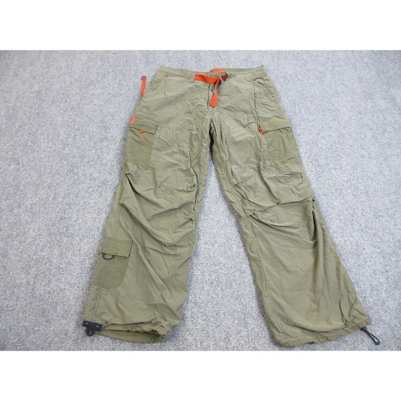 Vintage Abercrombie Fitch Pants Mens XL Green‎ Cargo Paratrooper Baggy Y2K